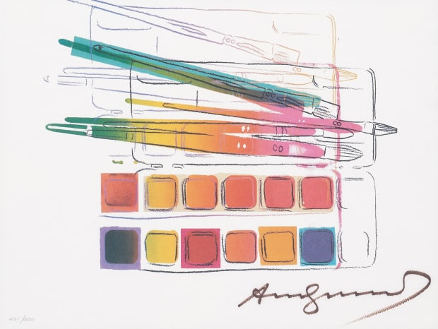 Andy Warhol Watercolor Paint Kit with Brushes print for sale
