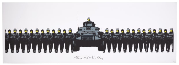 Banksy Have a Nice Day Print meaning