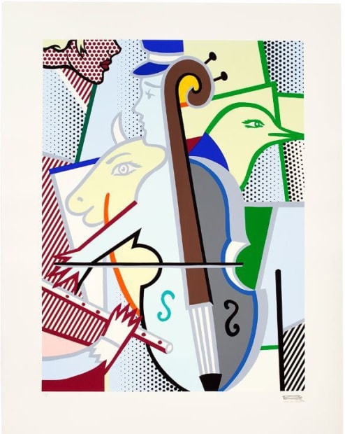 Roy Lichtenstein Cubist Cello