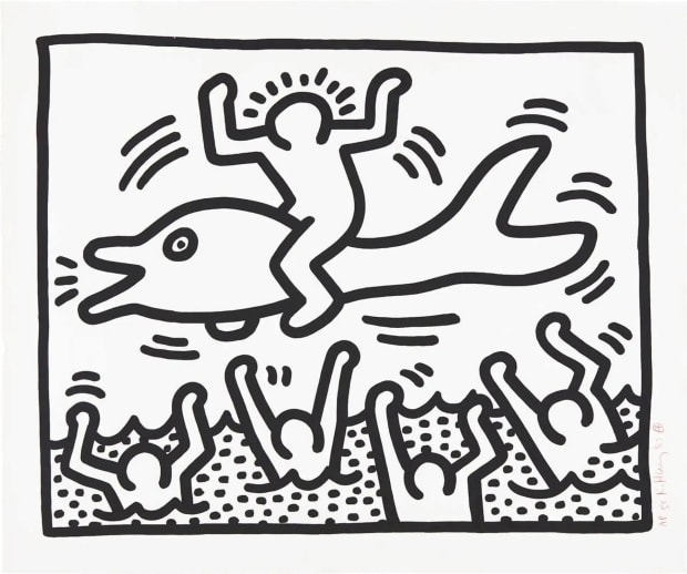 keith haring dolphin