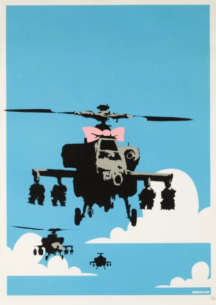 Banksy Happy Choppers print for sale meaning history and facts
