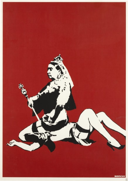 Banksy Queen Vic print meaning