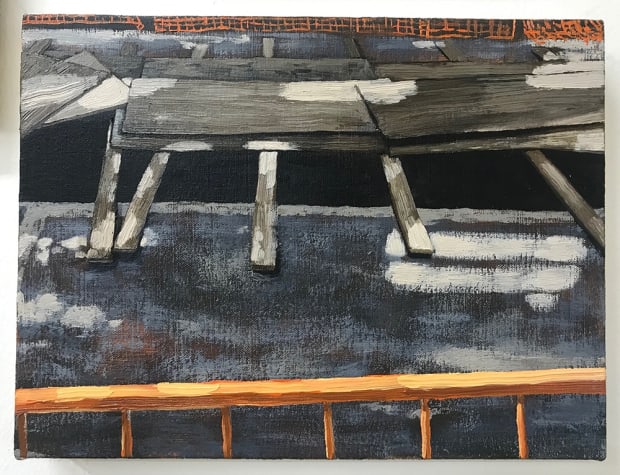 'My work has a quiet anxiety or energetic stillness., While there is no action existing in the work, a tense...