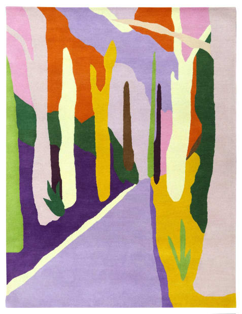 Tessa Perutz 'Path Outside Lavendel Fields, Hasselt #1', 2023 Hand-tufted wool rug 200 x 160 cm Edition of 15 +...