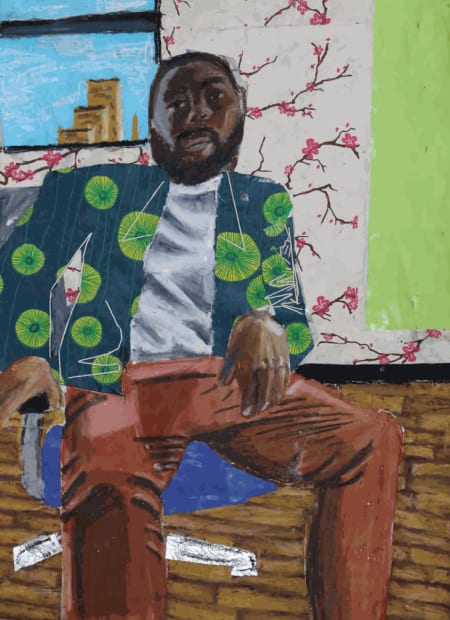 The most versatile pieces of the show, El Campeon and Untitled Portrait, were made using a wide variety of media...