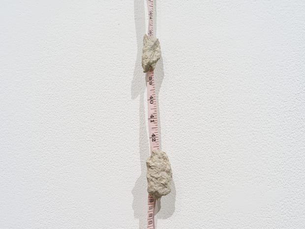 Untitled (2014) compresses the language of measurement into a tactile, unruly form. Precision is undone through a deliberate, almost perverse...