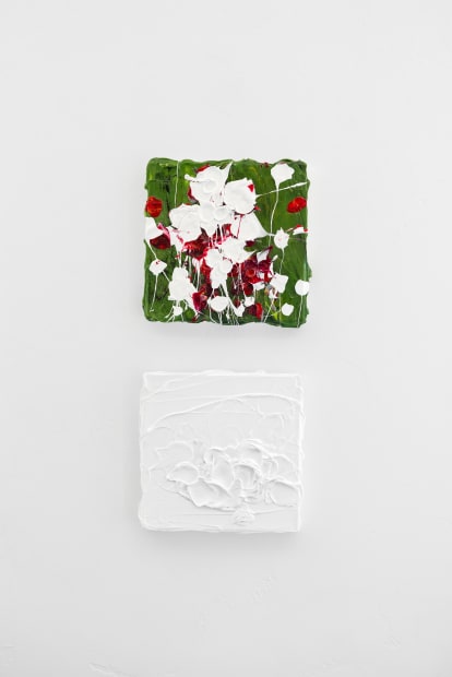 The Nature's Bouquet series studies floral arrangements through palpable globs and drips of poignant color. The techniques celebrate the dimension...