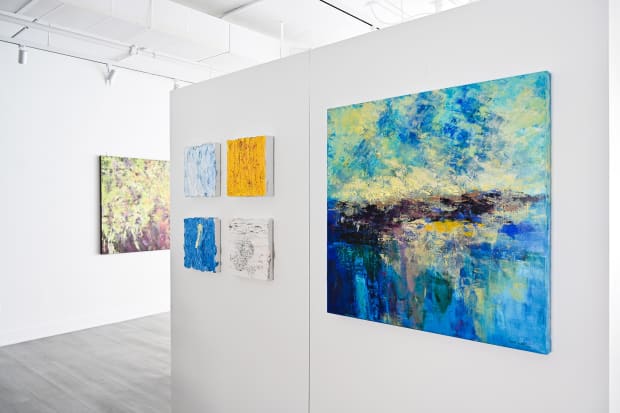 Swartz... conjure[s] resplendent luminosities in her paintings through their close affinity to light. They reveal a luminism, redolent of that...