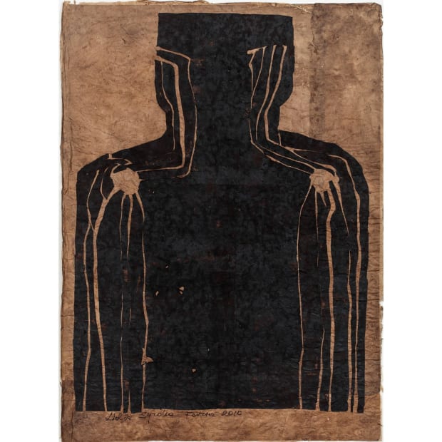 UNTITLED (SERIES 4_SCISSOR DRAWINGS), 2009 Collage and ink on paper 33 x 24.5 in (83.8 x 62.2 cm) (LSy 3)