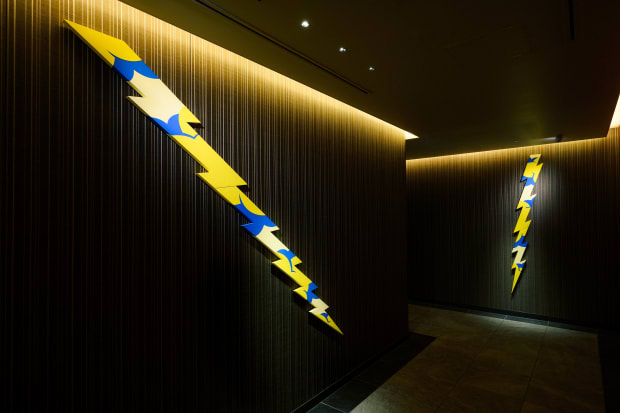 Thunder Painting, Acrylic on panel, stainless steel | series of five works | 2025