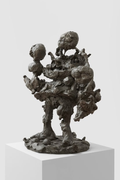 As if to reinforce the physical nature of her subjects, Schutz's use of paint is layered and thickly applied onto...