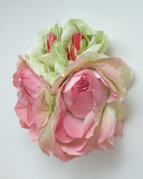 Turner made this piece as a brain exercise, to see if she could. She added two or three rose petals...