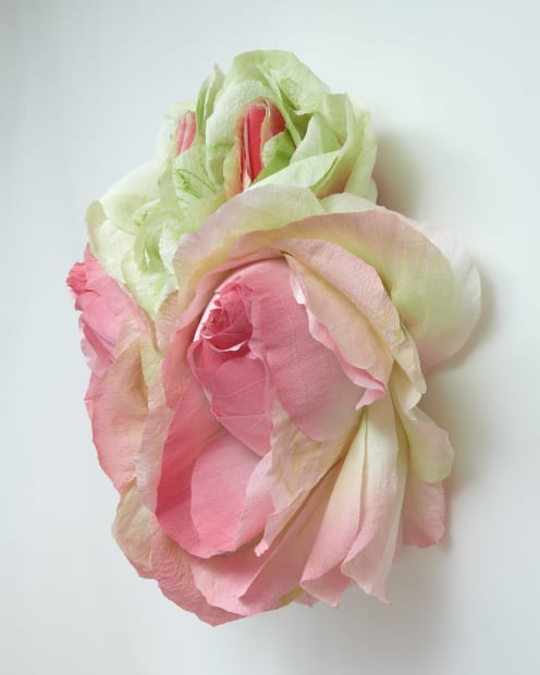 Turner made this piece as a brain exercise, to see if she could. She added two or three rose petals...