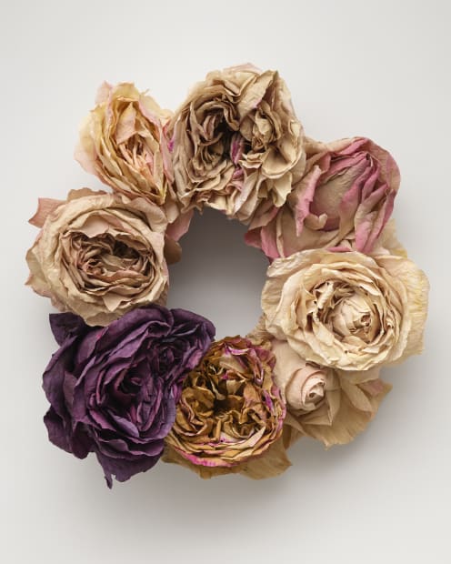Turner has been collecting and drying various roses to use as specimens for her work for years, so each of...