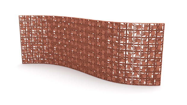 C A M P A N A “Cobogó Mão”, 2022 terracota | terracotta 185 x 400 x 250 cm (207...