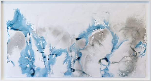 Meghann Riepenhoff Day 260.2: Waters of the Americas, Florida Department of Environmental Protection #8092, 2024 Unique Dynamic Cyanotype 46 x...