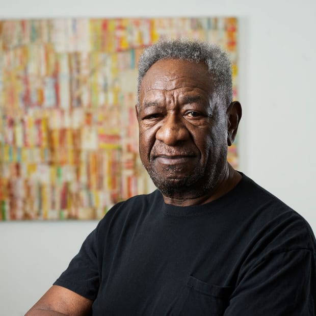 American, b. 1943 Lives and works in the San Francisco Bay Area, CA Mike Henderson is a pioneering African American...