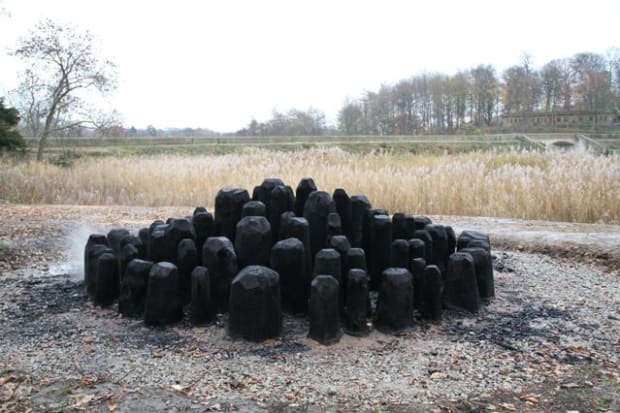 From the Vault Witness the creation of David Nash's Black Mound, a site-specific work of carved oak that was charred...