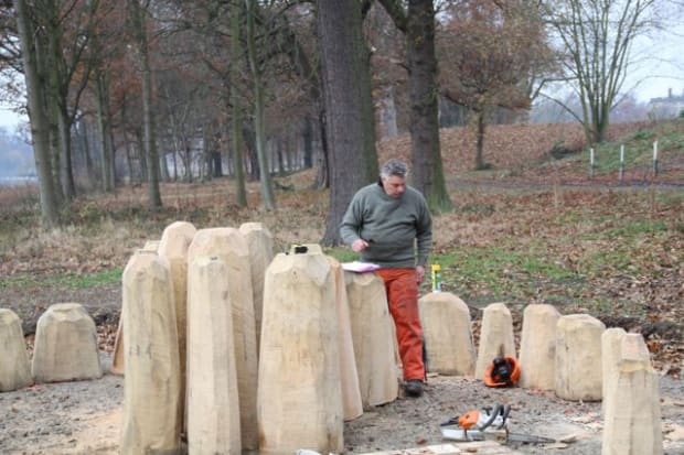 From the Vault Witness the creation of David Nash's Black Mound, a site-specific work of carved oak that was charred...