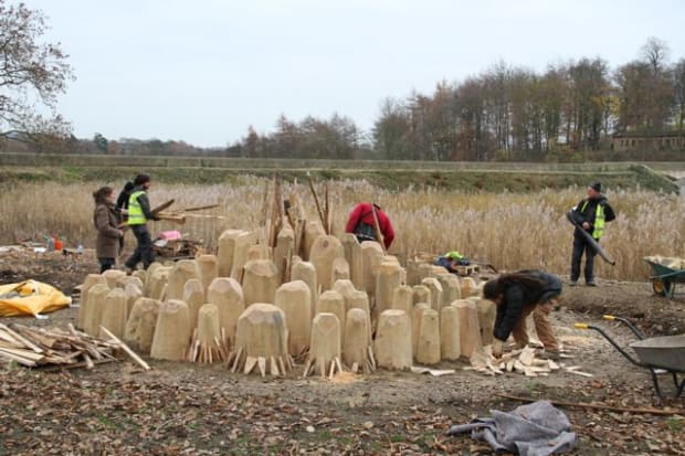 From the Vault Witness the creation of David Nash's Black Mound, a site-specific work of carved oak that was charred...