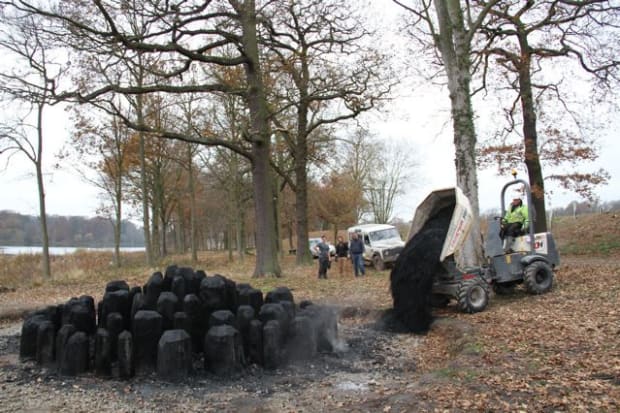 From the Vault Witness the creation of David Nash's Black Mound, a site-specific work of carved oak that was charred...