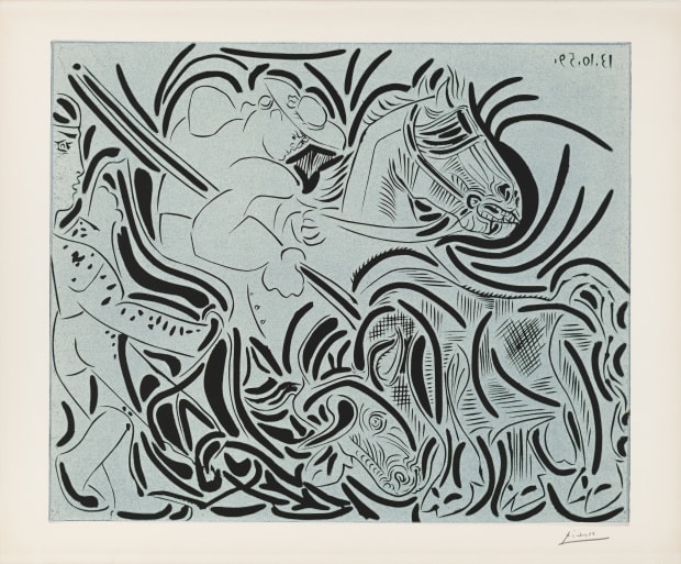 Pablo Picasso Pique. III Linocut printed in colours, 1959 Bloch 0920; Baer 1243, third state of three, B.b. (of C)...