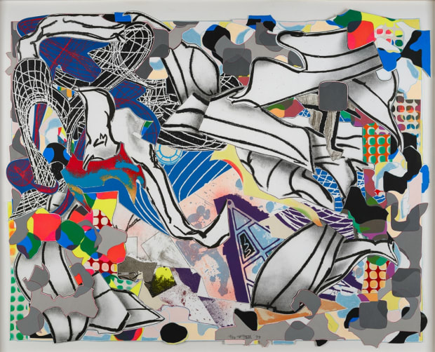 Frank Stella Ambergris from Moby Dick Deckle Edges Series Lithograph, etching, aquating, relief, engraving and silkscreen printed in colours, 1993...