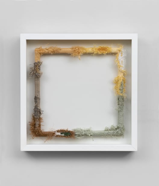 AADITI JOSHI Untitled Polypropylene bag on wood 12 x 12 x 2 Inches | 12 x 12 x 2 Inches...