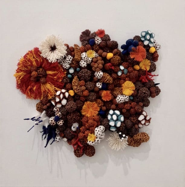 MEGHA JOSHI Quasi Ritual X and XI 12 x 12 Inches Each Materials of Hindu ritualism Ink and acrylic on...