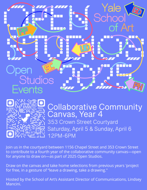 Collaborative Community Canvas: An Open (Studios) Invitation, Year 4 Saturday, April 5 & Sunday, April 6 12-6PM Courtyard in front...