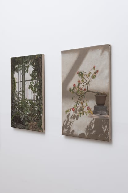 gallery space with art hung on the wall.