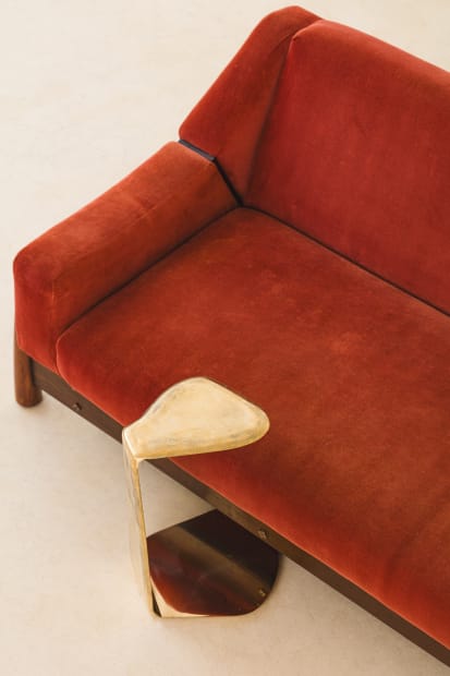 CAVO SIDE TABLE, 2025 Cavo is Side Table (2025) cast bronze with a red patina, the piece follows Lucas Recchia’s...