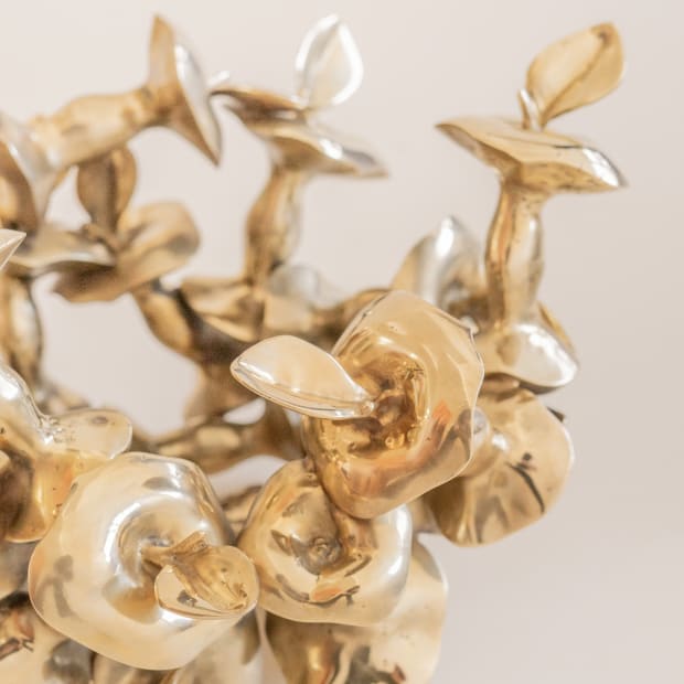 In the Material Distortion mirror, Lucas Recchia combines elements in assemblages to create various pieces. Using just four ring shapes...