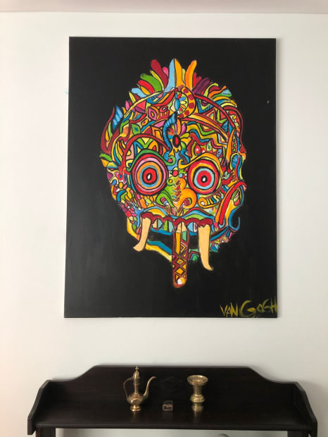 Three beautifully Lieuwe van Gogh framed Artworks in Joop and Hedwigs home.