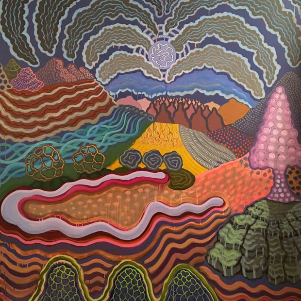 BLUE MOON, 2024 Acrylic on canvas 60 x 60 inches