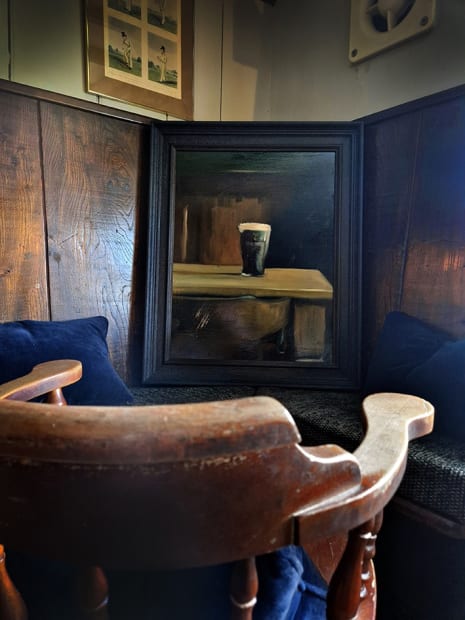 The final painting sitting in the perfect setting, READY FOR hanging and OPENING TIME.