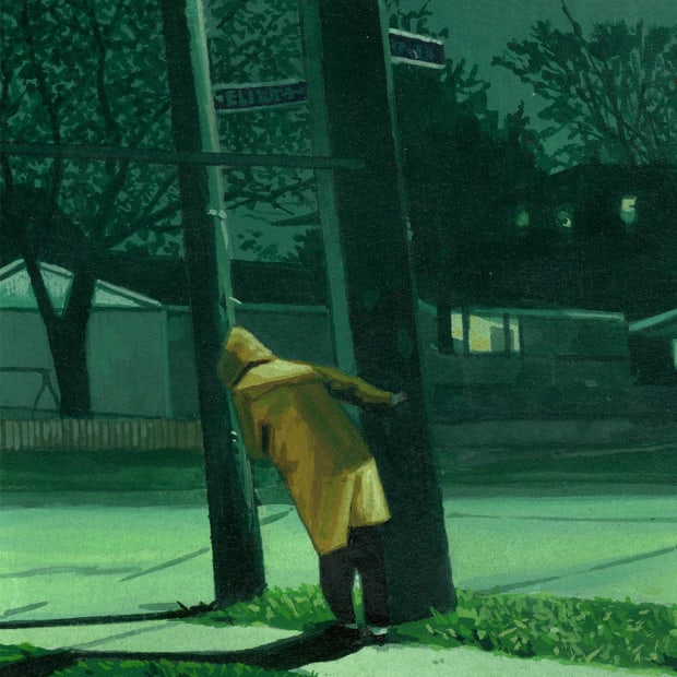 detail image of artist Chris Austin's painting "Out Past Curfew"