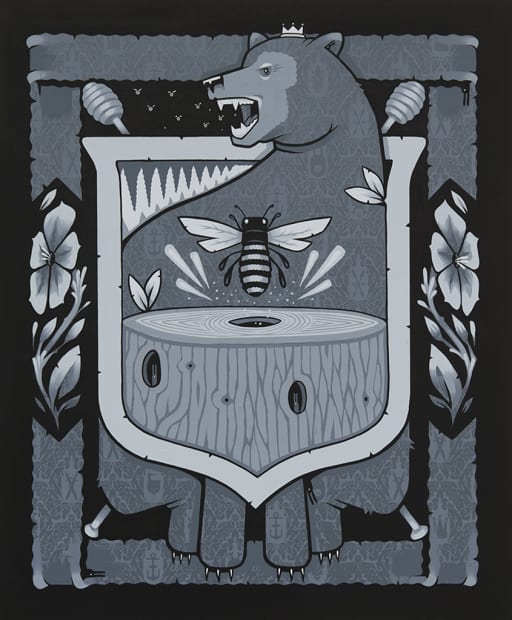 greyscale work by Jeremy Fish