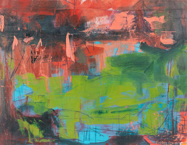 (e)mersion Exhibition statement This body of work explores the tension between memory and presence. Through layered abstraction each canvas is...