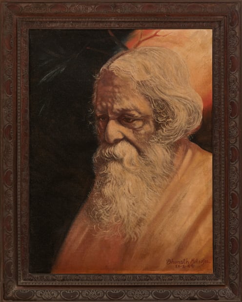 Painted in 1944, this portrait of Rabindranath Tagore reflects Bhunath Mukherjee’s engagement with popular images of the poet, whose likeness...