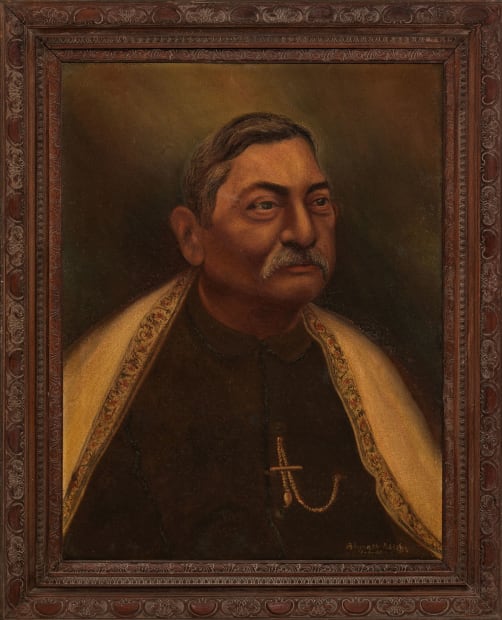 Painted in the same year as several other portraits in this series, this work captures Bhunath Mukherjee’s steady progression toward...