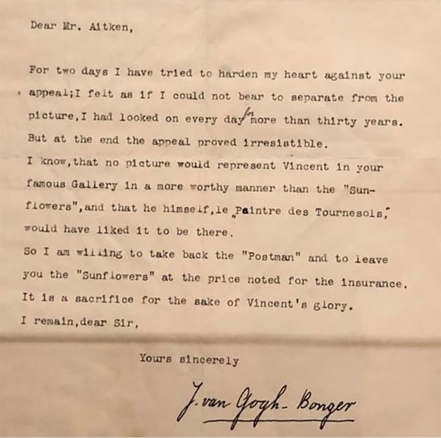 Following Jo’s death, her son Vincent transferred all the paintings by his uncle that were still owned by the family...