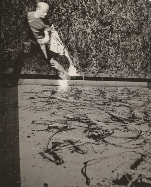 Hans Namuth (1915-1990) Jackson Pollock, 1950 Vintage gelatin silver print mounted to board, printed c. 1950 20 x 16 in...