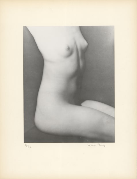 Man Ray (1890-1976) Nu féminin assis (solarisation), (Seated female nude, solarization), 1932 Gelatin silver print, printed c. 1932 Signed with...