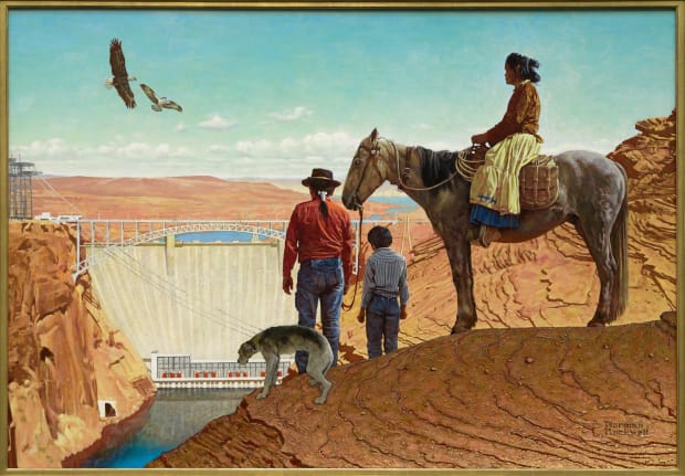 Glen Canyon Dam, History and Digitization of Norman Rockwell's famous Reclamation artwork