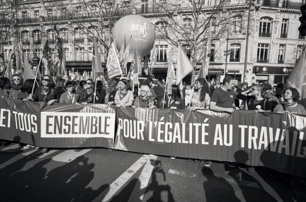 International Women's Day in Paris, France, March 8, 2025