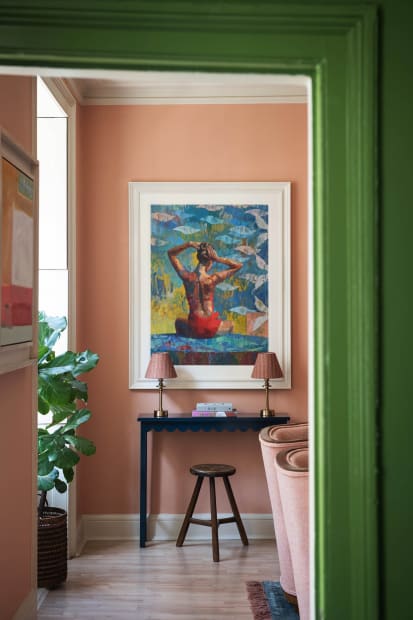 Ben Brotherton, Le Maillot de Bain Rouge III Acrylic & Oil on Fabriano Paper 104 x 78cm £ 4,200