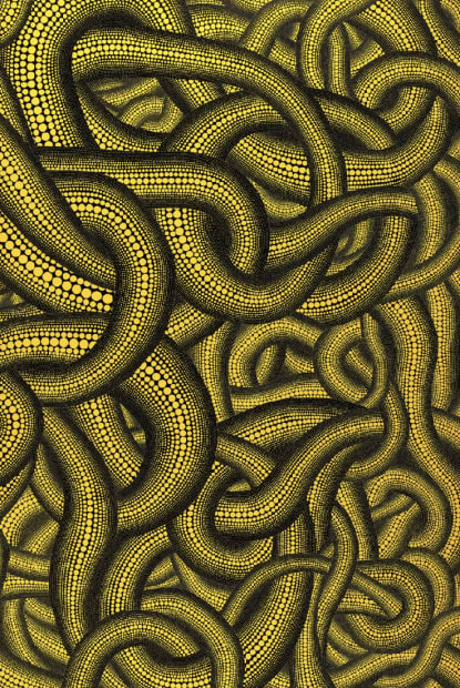 Sex-Obsession C, 1992. Acrylic on canvas, 194 × 130.3 cm. A monumental work exploring Kusama’s themes of sexuality, obsession, and the dissolution of bodily form into pattern.