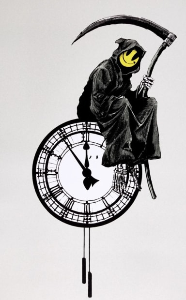Grin Reaper is one of Banksy’s earliest and most recognisable street works, first appearing around Shoreditch and Old Street in...