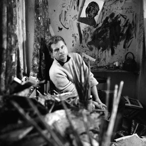 In the head series, Bacon experimented with new techniques that would define his unique style. Rather than depicting recognisable individuals,...